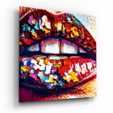 Lips Glass Wall Art  || Designers Collection.